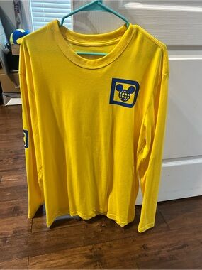 Women’s Disney World Long-Sleeve Graphic Tee in Bright Yellow